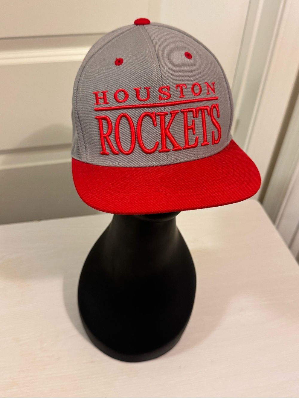 Houston Rockets Gray and Red Snapback Hat
